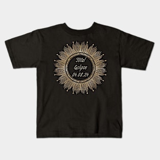 Lispe Eclipse Totality with Solar Rays 04.08.2024 Kids T-Shirt